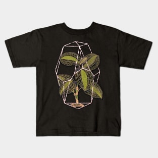 Jewel orchid Geometric terrarium Kids T-Shirt